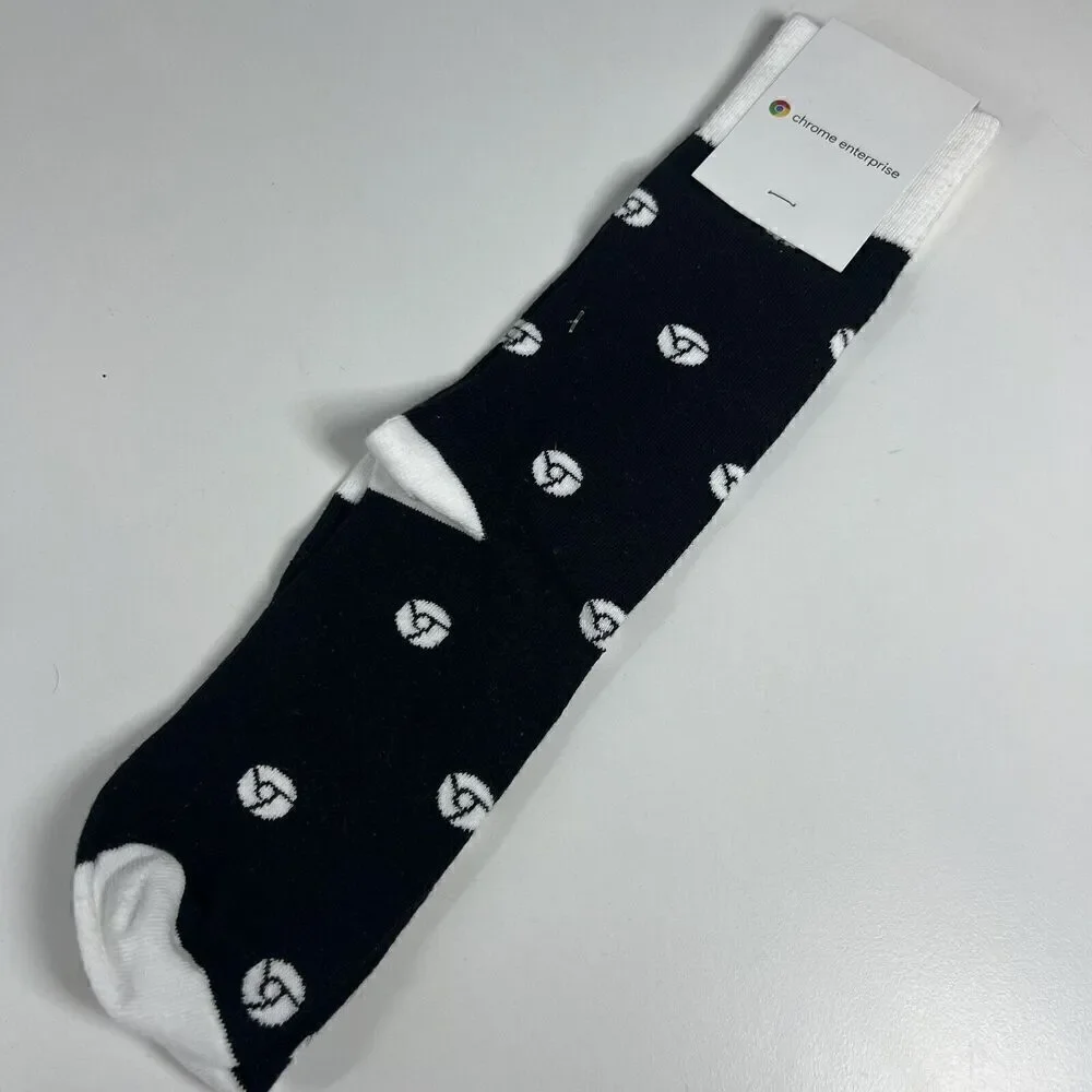 NWT Google Chrome Enterprise Black & White Socks Sock Club